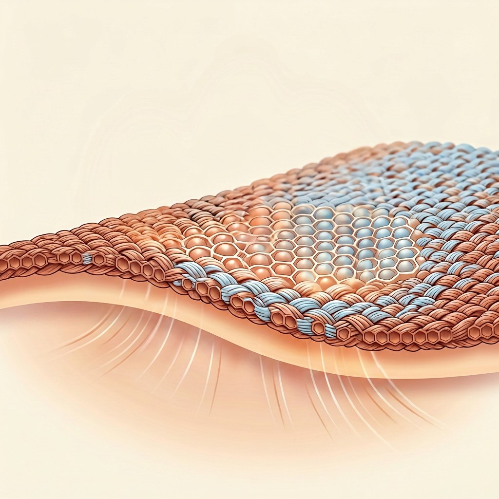 PCM material absorbing and storing heat
